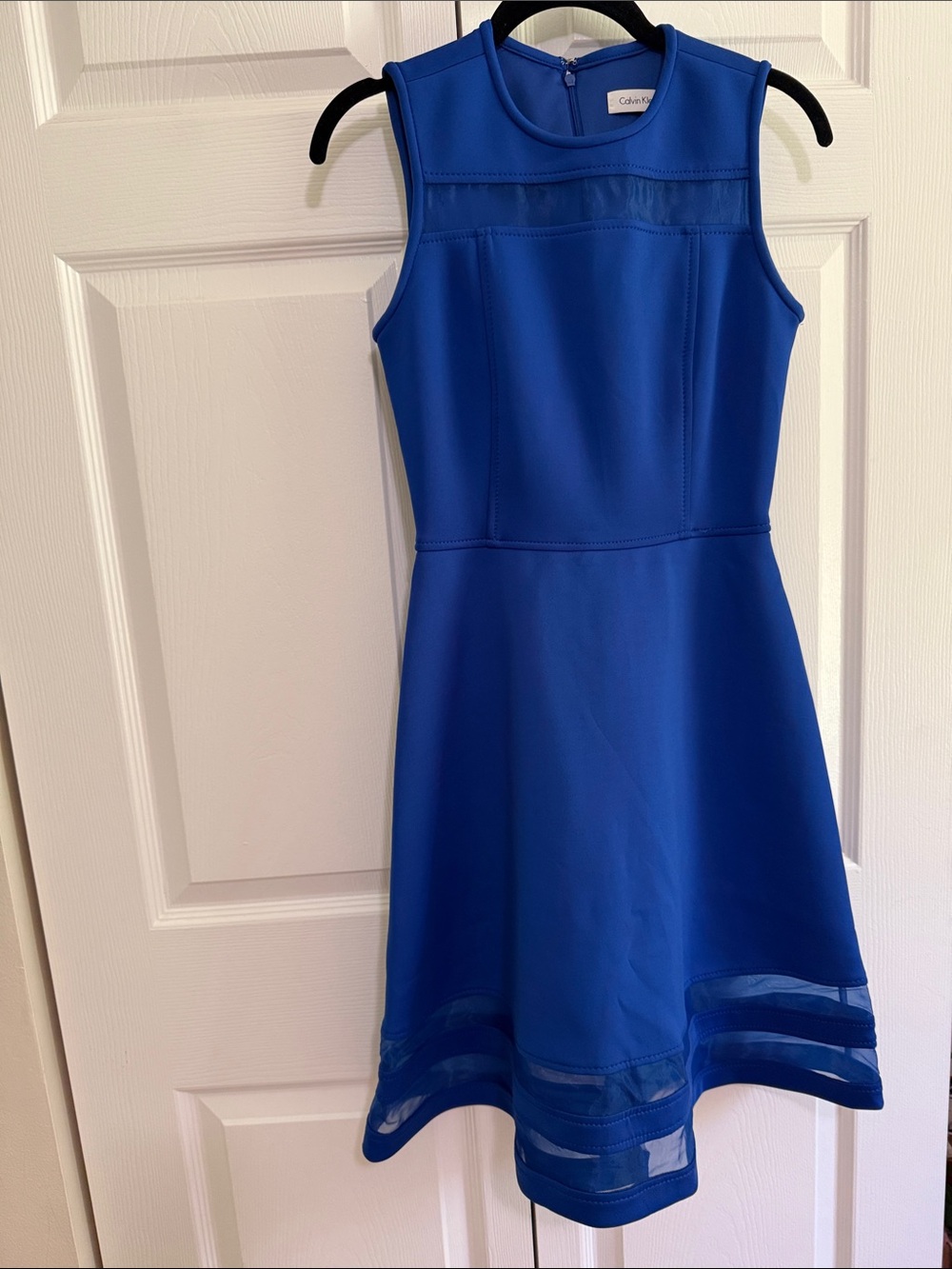 Calvin Klein Cobalt Blue Sleeveless A-Line Dress